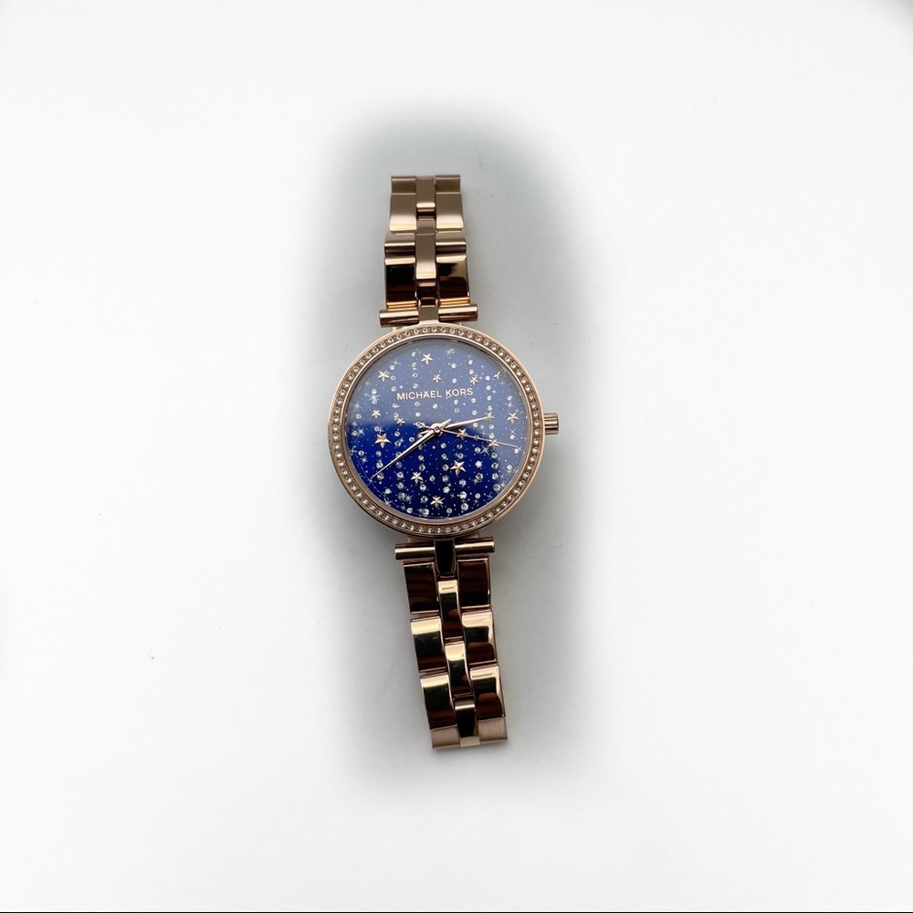 Michael Kors Maci 3 Hand Rose Gold-Tone Watch - Picture 10 of 11